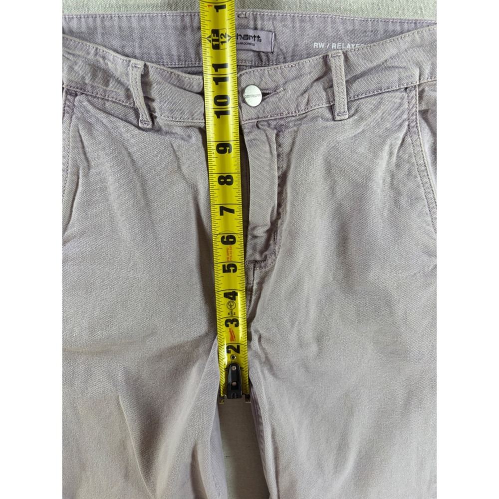Carhartt WIP Relaxed Straight Carpenter Pants Mens 28x29 Gray Canvas Workwear - Picture 5 of 12